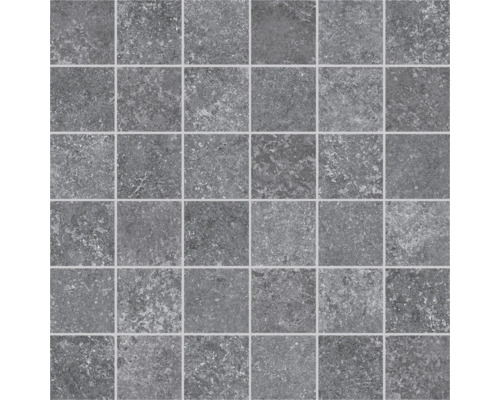 MIRAVA Mosaik Seattle 30 x 30 cm dunkelgrau Mosaikfliesen aus Steinzeug für Wand und Boden