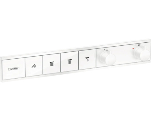 hansgrohe Duscharmatur mit Thermostat RainSelect weiß matt für 4 Verbraucher ohne Unterputzgrundkörper 15382700