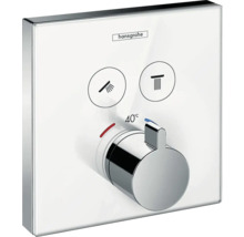 hansgrohe Unterputz Thermostat Dusche SHOWERSELECT GLAS weiß/chrom ohne Unterputzgrundkörper 15738400
