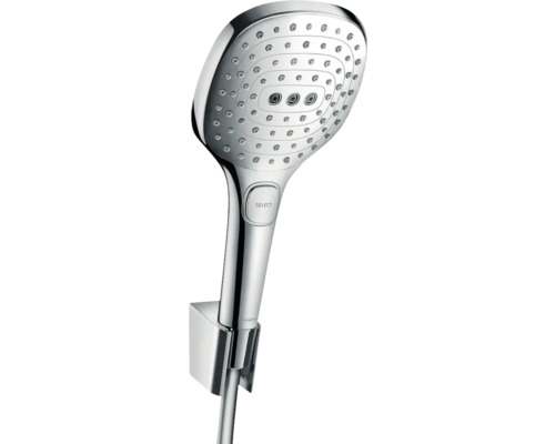 Handbrause Set hansgrohe Raindance Select E 120 3jet eckig 120 x 120 mm inkl. Brauseschlauch 1250 mm chrom 26700000 Handbrause Set hansgrohe Raindance Select E 120 3jet eckig 120 x 120 mm inkl. Brauseschlauch 1250 mm chrom 26700000