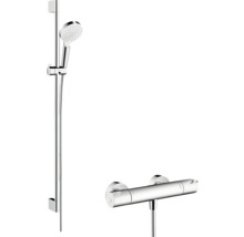 hansgrohe Duscharmatur mit Thermostat CROMETTA VARIO COMBI 1001 CL chrom inkl. Brausestangenset 27813400