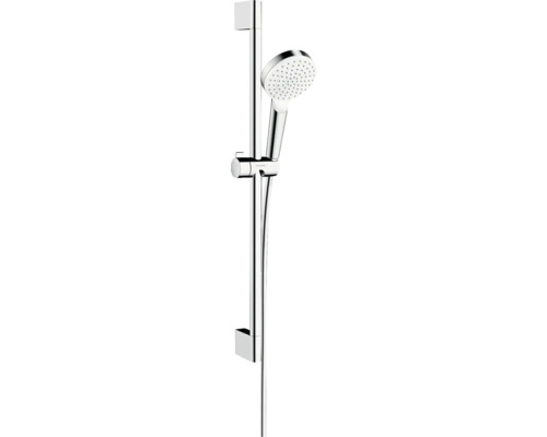 Brausegarnitur hansgrohe Crometta 100 1jet EcoSmart+ weiß chrom glänzend Brausestangenlänge 669 mm 26554400 Brausegarnitur hansgrohe Crometta 100 1jet EcoSmart+ weiß chrom glänzend Brausestangenlänge 669 mm 26554400