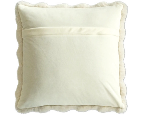 Dekokissen mit Fellrand