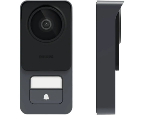 Philips Türklingel mit Kamera, Front- und Seitenansicht
