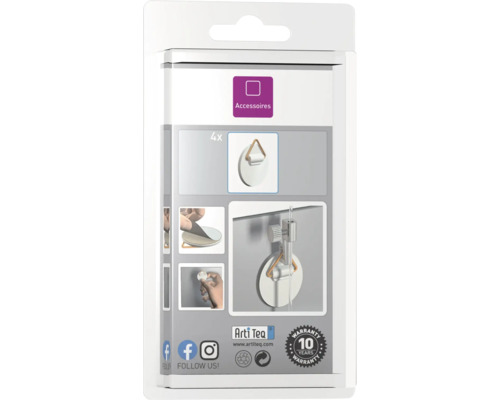 Arti Teq Klebehaken-Verpackung mit 10 Jahren Garantie