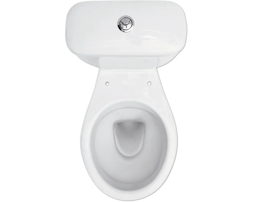 Aufnahme einer Toilette mit Spülkasten von oben