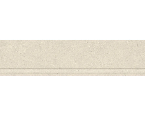 Feinsteinzeug Treppenstufe Alpen 29,8 cm x 120 cm x 0,9 cm beige matt rektifiziert