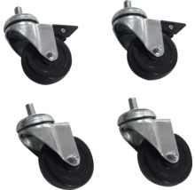 Vier Lenkrollen mit Gewindestift für Möbel