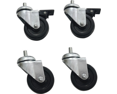 TENNEKER Zenith Ersatzteil für TKT-1 Outdoor Grill Trolley Ersatzrollen Set Vier Lenkrollen mit Feststellbremse