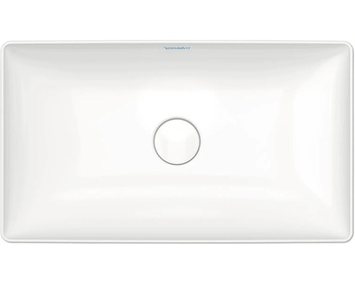 Aufsicht auf ein rechteckiges Waschbecken der Marke Duravit.