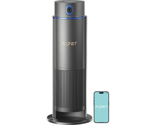 Smarter Kreisregner Aiper IrriSense, 445 m² Abdeckung, Sprühdistanz 12m, App-Steuerung, Wettersensor, anpassbare Bewässerungsbereiche, EvenRain™-Technologie Aiper Überflurreiniger mit Smartphone