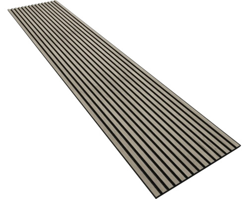 Akustikpaneel furniert Farbton Graue Eiche 2600 x 560 x 18 mm Holzpaneel mit Lamellen für Wand- oder Deckenverkleidung