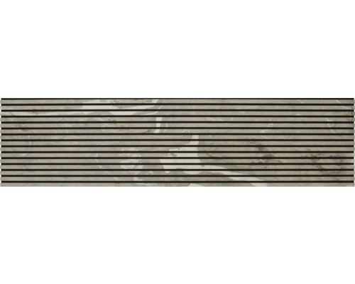 Akustikpaneel Steinschiefer Tan 2400 x 600 x 22 mm Akustikpaneel mit Holzlatten auf Trägermaterial