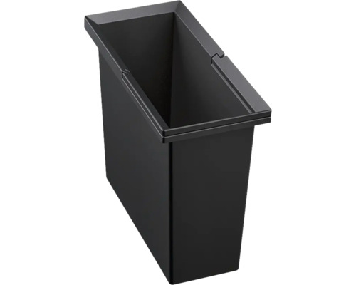 Schwarzer Abfallbehälter für den Innenausbau