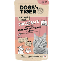 Dogs''n Tiger Firlefanz Katzenfutter Rind mit Truthahn und Möhre, 125 Gramm