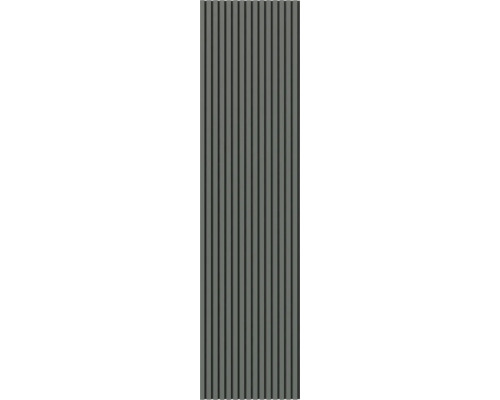 Akustikpaneel Linoleum Pewter RAL 4155 2400 x 600 x 20 mm Dekorative Wandpaneele mit Rillenprofil