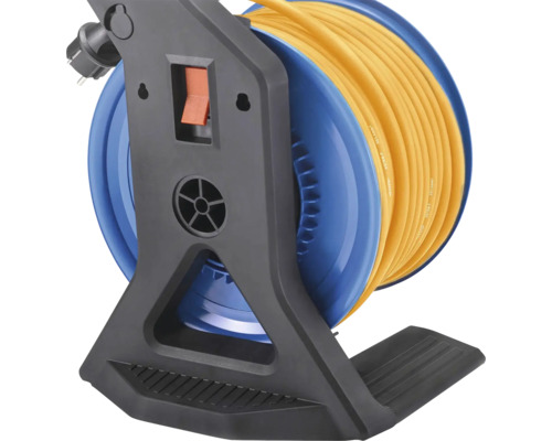 Kabeltrommel mit gelbem Kabel