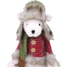 Teddybär mit Wintermütze und Schal