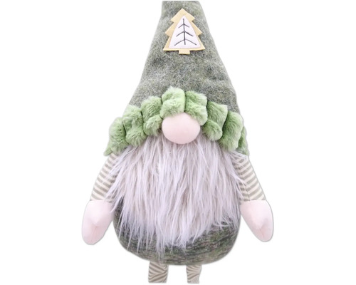 Dekorativer Weihnachtswichtel mit Bart und Mütze