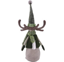 Dekorative Elchfigur mit Mütze und Schal