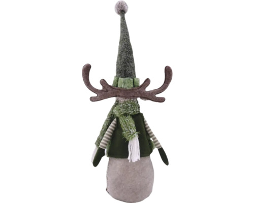 Dekorative Elchfigur mit Mütze und Schal