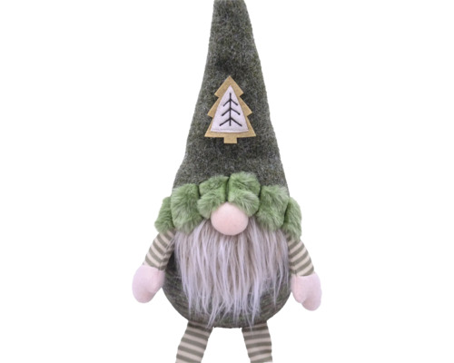 Weihnachtlicher Zwerg mit Mütze und Bart als Dekoration