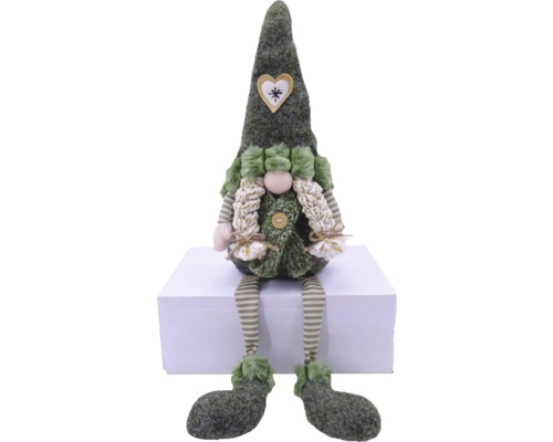 Weihnachtsdekoration Lafiora Wichtel 12 x 11 x 61 cm Dekorativer Weihnachtswichtel mit gestreiften Beinen und Herz auf der Mütze