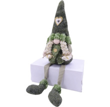 Dekorative Stoffpuppe mit gestreifter Hose und Mütze