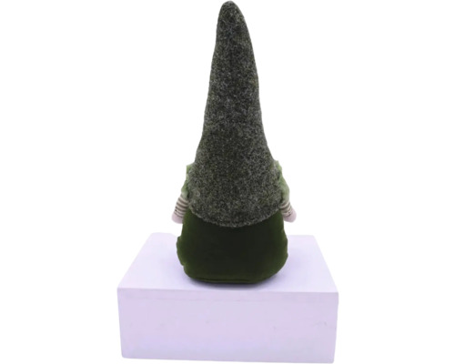 Dekorativer Weihnachtswichtel mit spitzer Mütze, Rückansicht