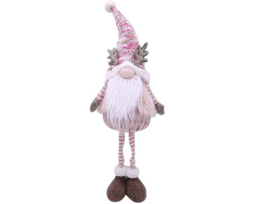 Weihnachtsdekoration Lafiora Wichtel 22 x 12 x 71 cm Dekorativer Weihnachtswichtel mit Bart, Mütze und Geweih