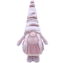 Dekorative Zwergenfigur mit Mütze, Zöpfen und Kleid