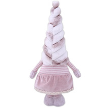 Dekorative Tannenbaum Figur mit Kleid und Fellstruktur