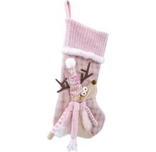 Weihnachtsstrumpf mit Rentierapplikation