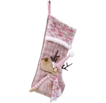 Weihnachtsstrumpf mit Rentierapplikation