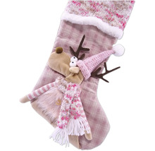 Weihnachtsstrumpf mit Rentierapplikation