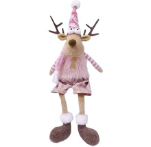 Dekorative Rentierfigur mit Mütze und Geweih