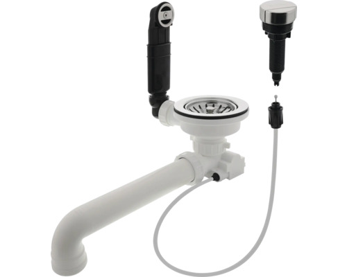 Ablaufgarnitur mit Excenterbedienung für Waschbecken