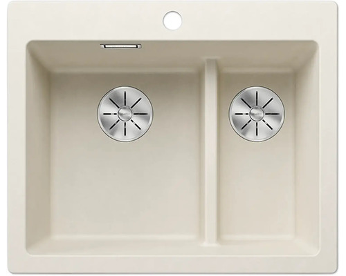 Spüle Blanco PLEON 6 Split 61,5 x 51 cm softweiß 527139 Spüle mit zwei Becken