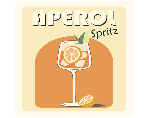 Illustration eines Aperol Spritz Getränks mit Orangenscheibe