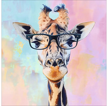 Illustration einer Giraffe mit Brille