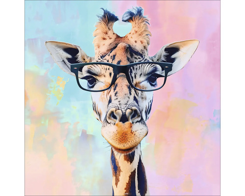 Illustration einer Giraffe mit Brille