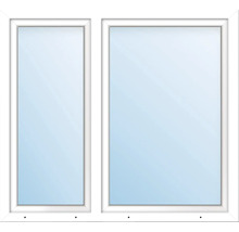 Fenster mit zwei Flügeln und Rahmen