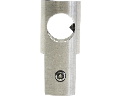 Metallverbinder mit Madenschraube und Bohrung