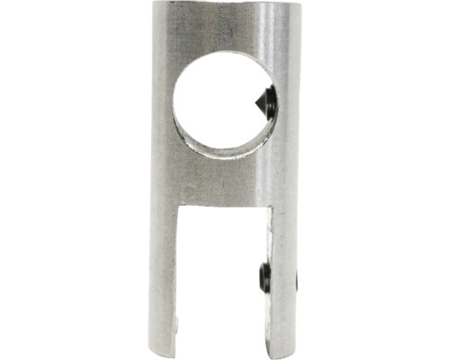 Metallverbinder mit Bohrung und Schrauben