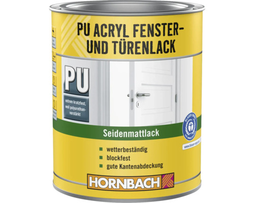 Dose PU Acryl Fenster und Türenlack seidenmatt von Hornbach
