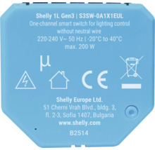 Schalter Shelly 1L Gen3 blau