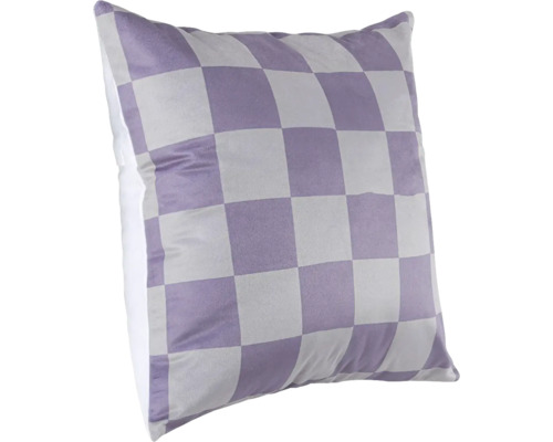 Quadratisches Dekokissen mit Schachbrettmuster
