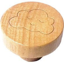 Holzknopf mit Wolkenmuster