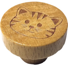 Holzstempel mit Katzenmotiv