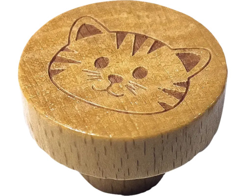 Holzstempel mit Katzenmotiv